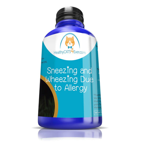 Our product Sneezing and Wheezing Due to Allergy for cats.