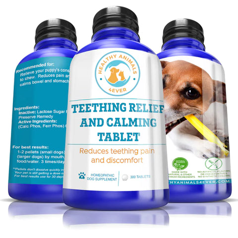 Teething Relief & Calming Formula for Dogs.