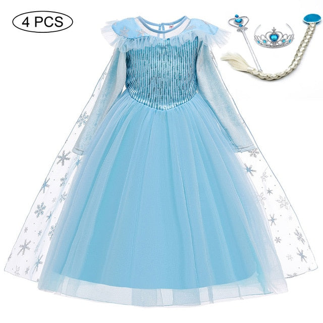 Cosplay Costumes Party Princess Dress Christmas Kids Dresses For Girl Frozenmerchandise