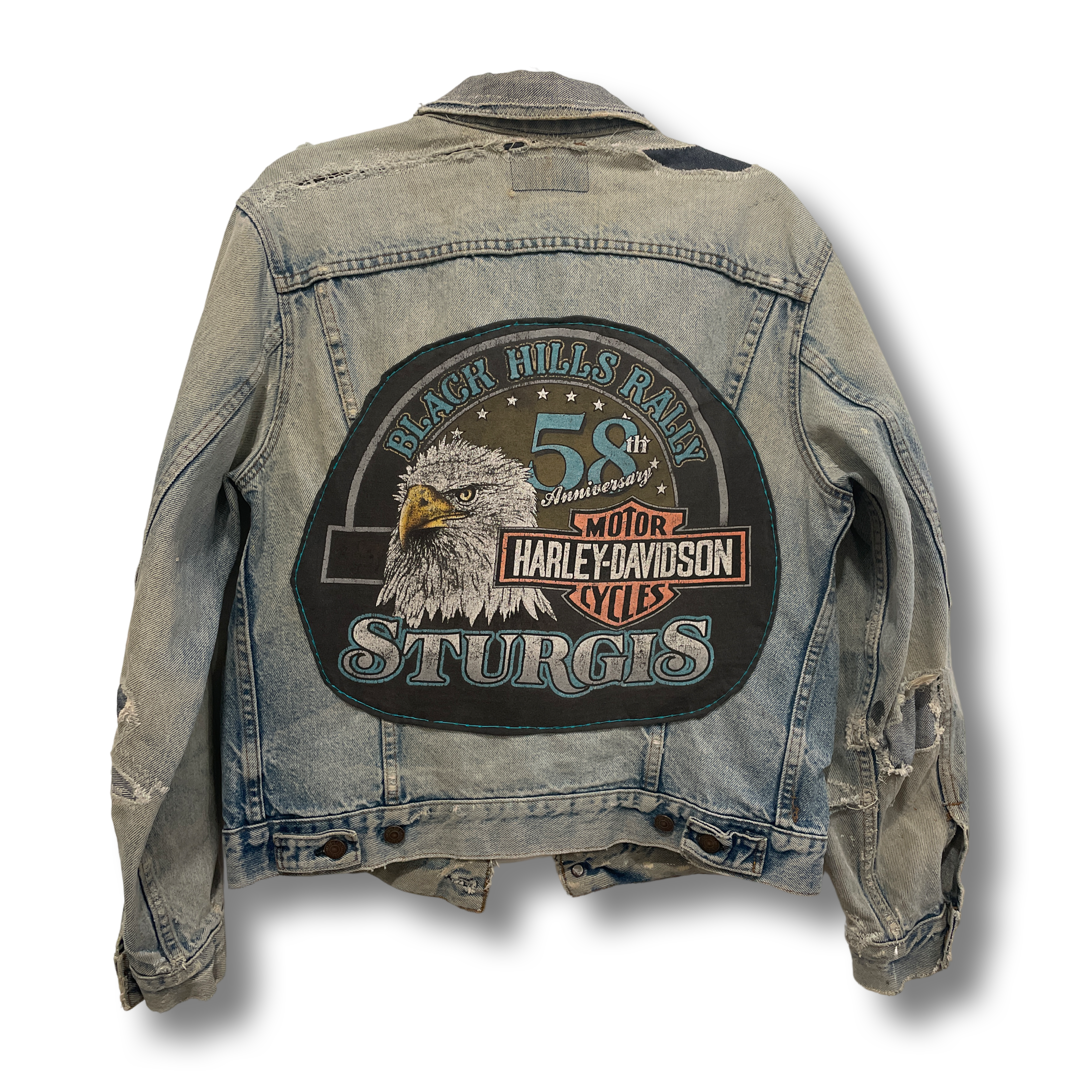 LEVI'S Vintage Harley Davidson Patchwork Jacket SZ M – All That Glitters Is  Old