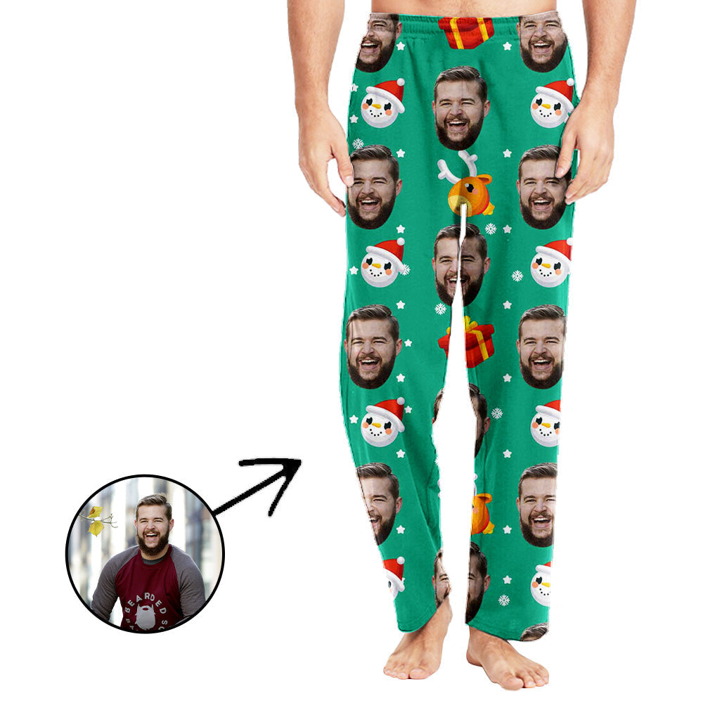 Face Pajamas Pants Photo Pajama Pants Face On Pajamas For Men Lovely Snowman And Gifts Special Offer Christmas Gifts