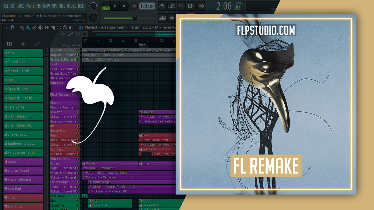Claptone - Queen Of Ice ft. Dizzy (Nora En Pure Remix) FL Studio Remak –  FLP Studio