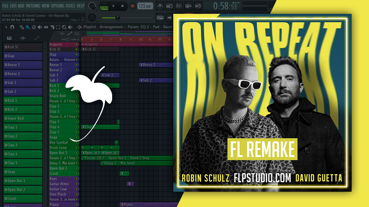 Robin Schulz & David Guetta - On Repeat FL Studio Remake (Dance) – FLP  Studio