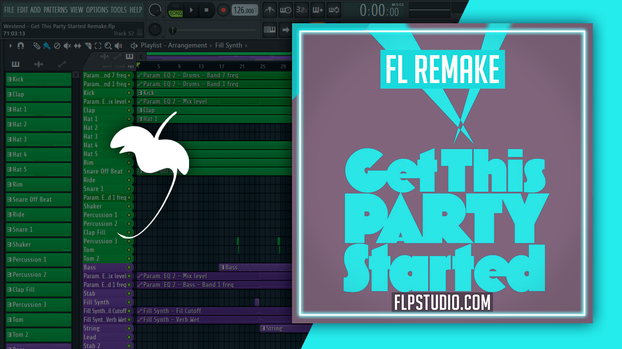 Westend - Get this party started FL Studio Remake (Tech House) – FLP Studio