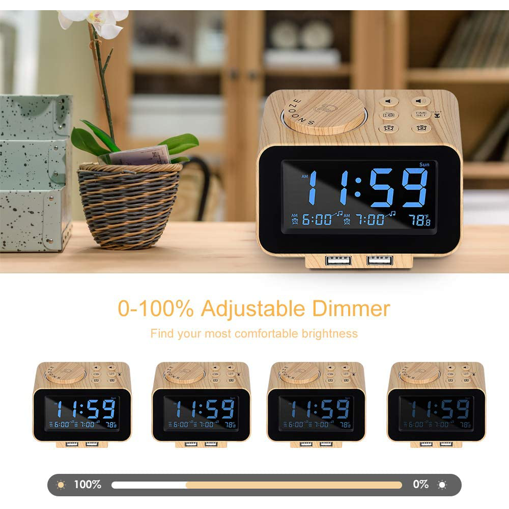 uscce digital alarm clock radio