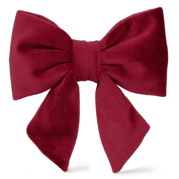 Burgundy dog bow sale tie