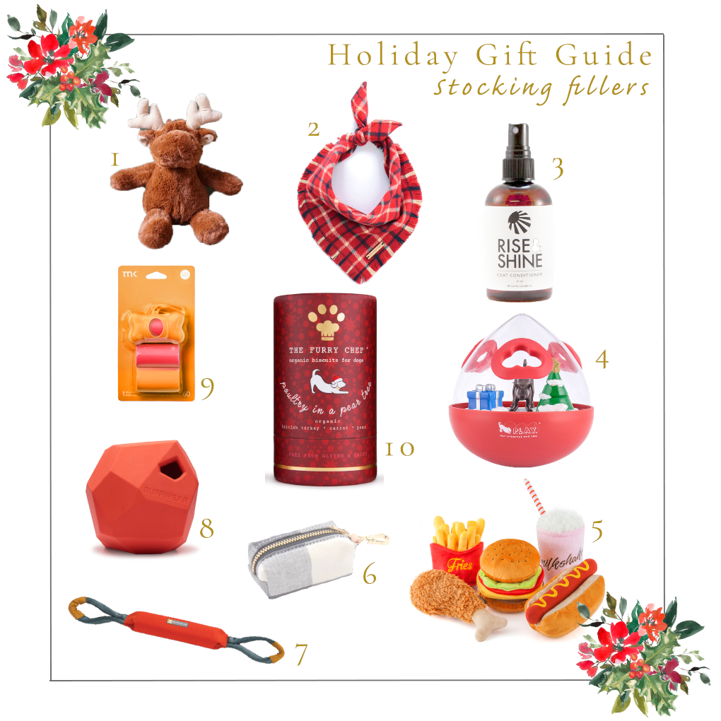 Holiday Gift Guide Stockign Fillers for Dogs Ginger and Bear
