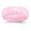 Ceramic Pink Faceted 7.5mm Polished Band