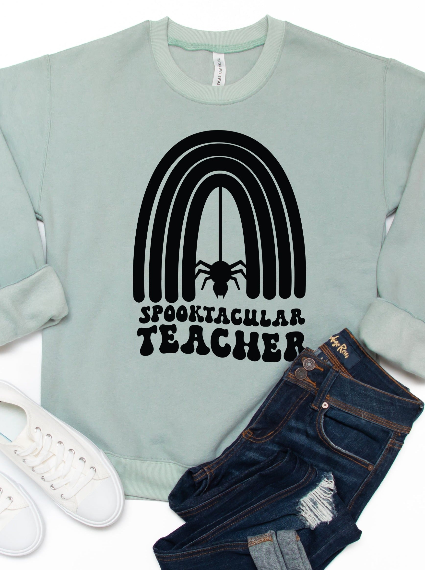 Spooktacular Teacher Graphic Sweatshirt