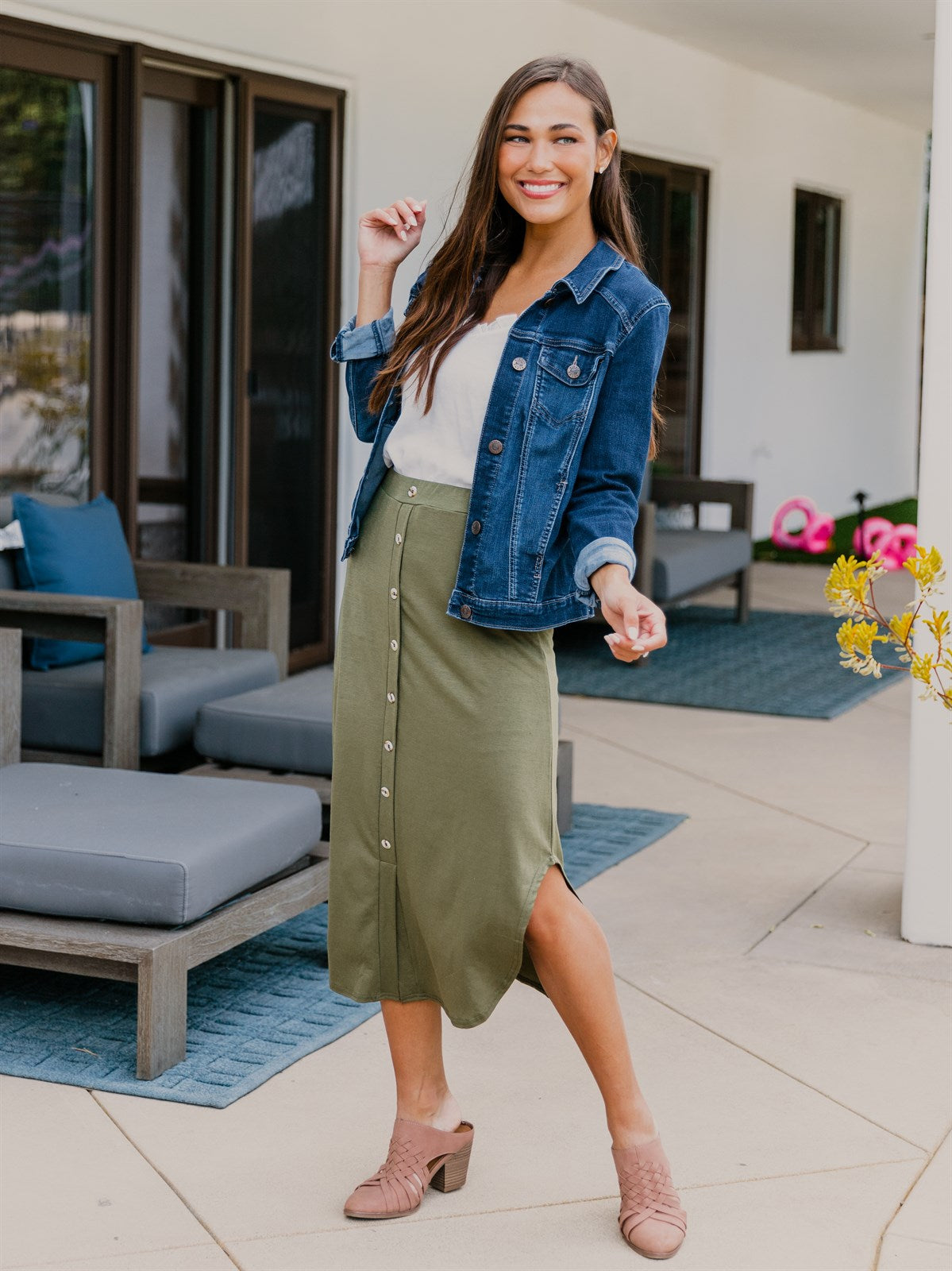 The Lyla Skirt - Olive