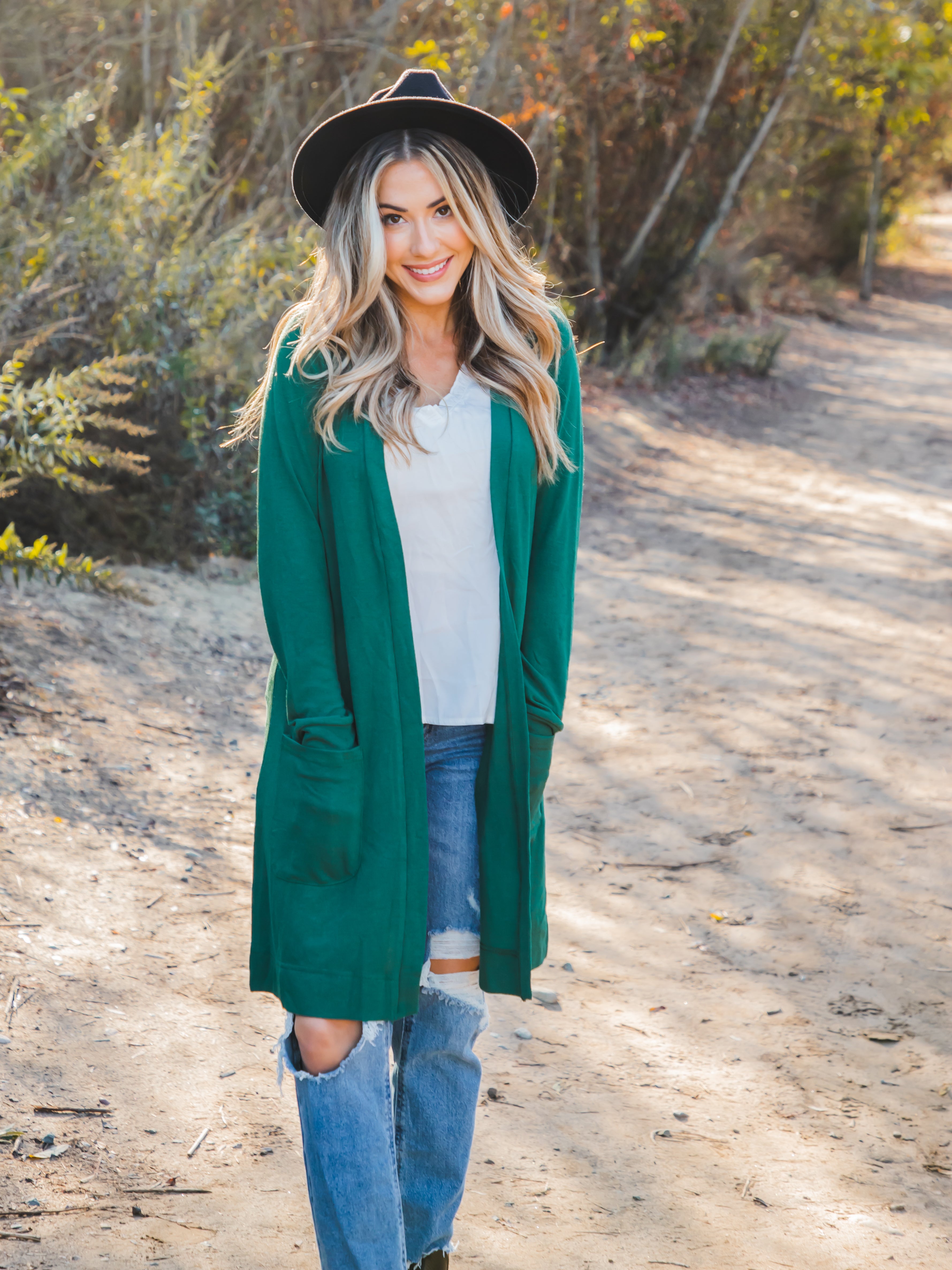 Solid Alisha Cardigan - green