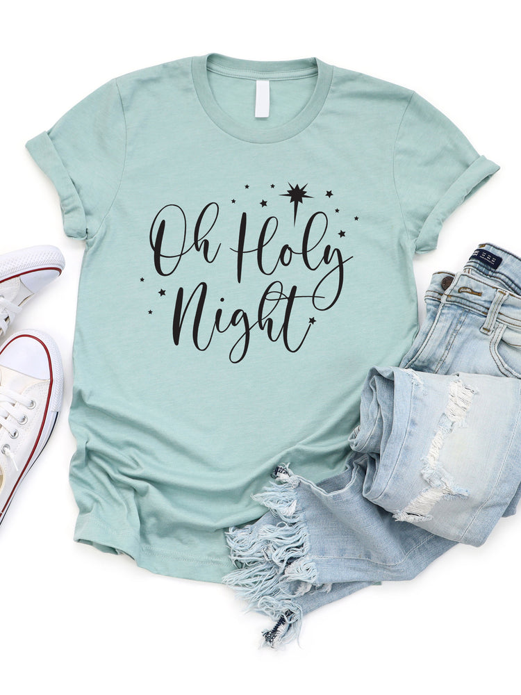 Oh Holy Night Graphic Tee – Tickled Teal LLC