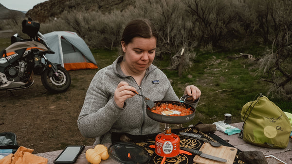 cooking and moto camping