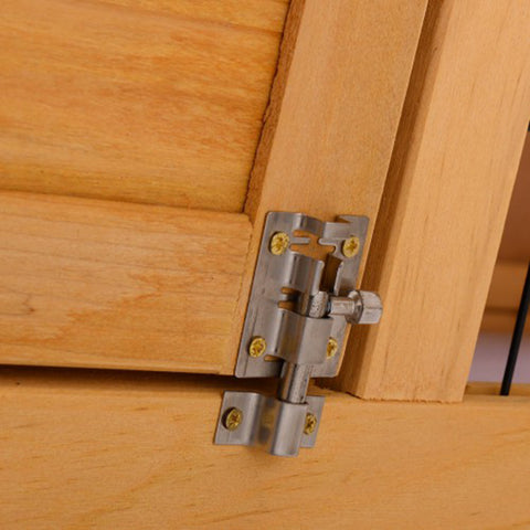 metal latch on the chicken coop