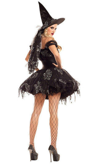 Sexy Party King Silver Sparkle Witch Mini Dress Costume PK739 ~ Also Plus Sizes