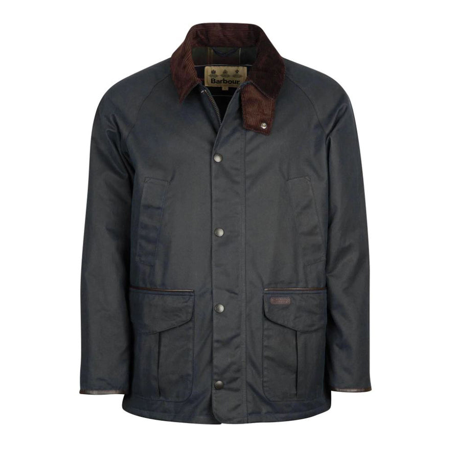 Barbour Stratford Wax Jacket - Navy – Clarkes Country Stores