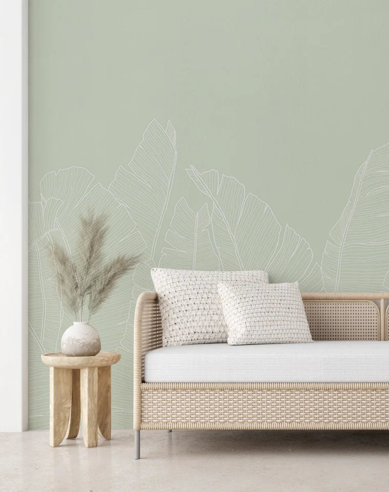 Banana Foliage, Tropical Mural Wallpaper