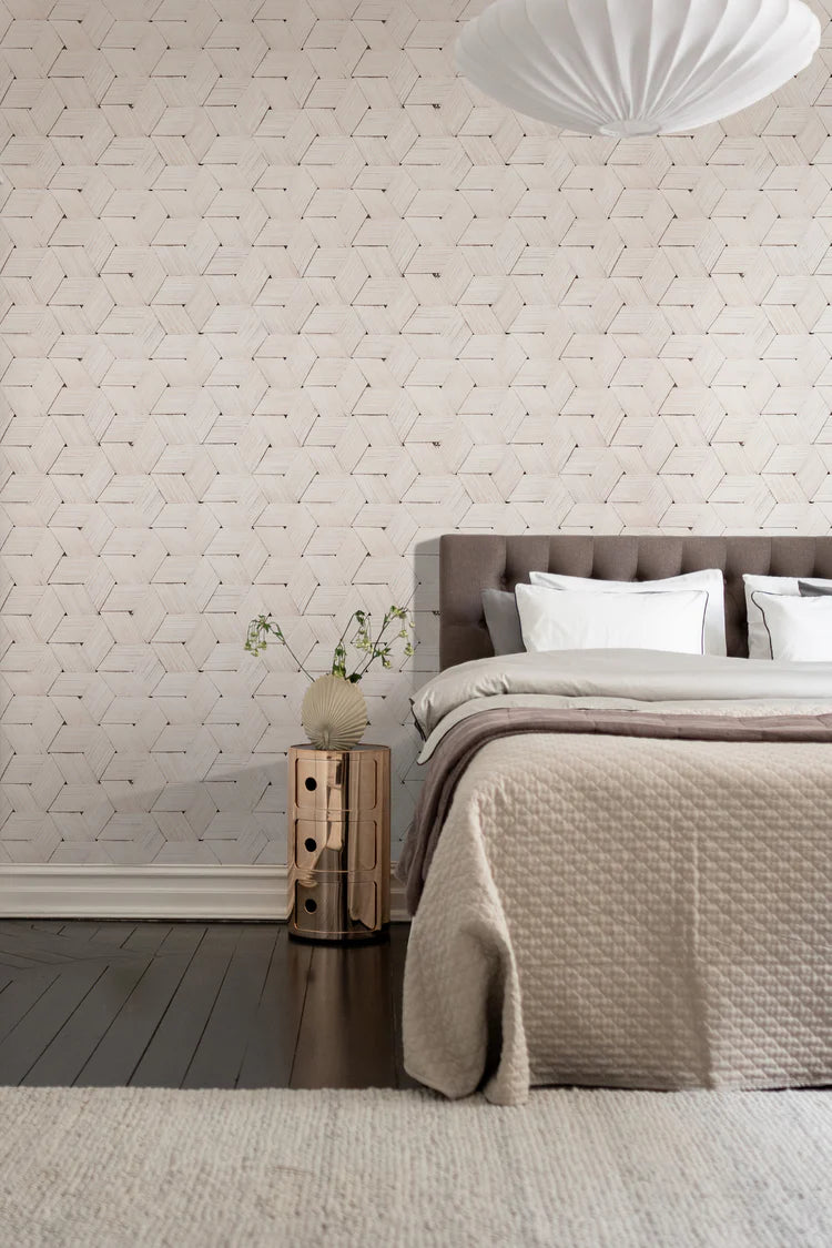 Birch Bark Braids, Pattern Wallpaper in bedroom