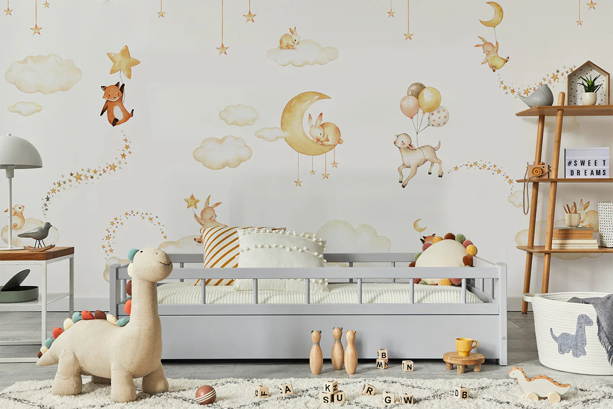 Twilight Safari, Animal Mural Wallpaper in kid's room