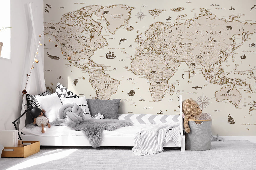 Explorer Atlas World Map Wallpaper