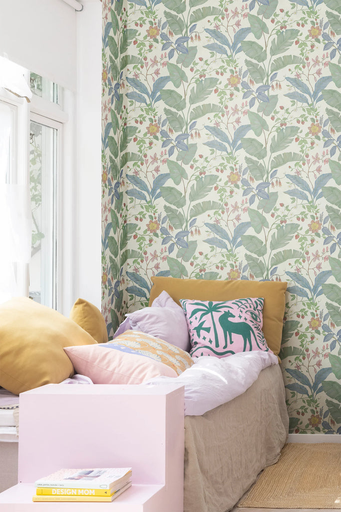 May Meadow Floral Wallpaper in kids room