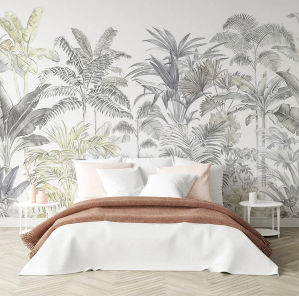 Palm Garden Wallpaper in bedroom