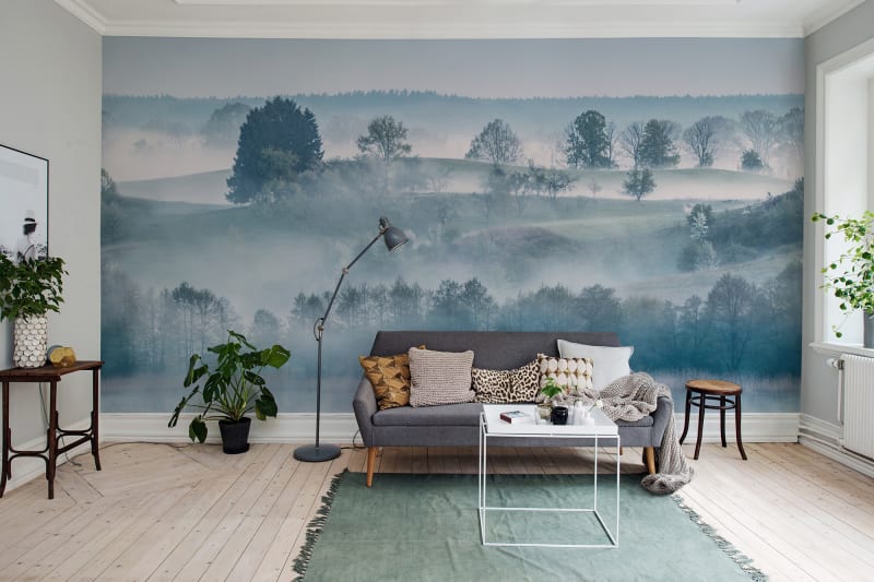 Morning Haze Landscape Wallpaper