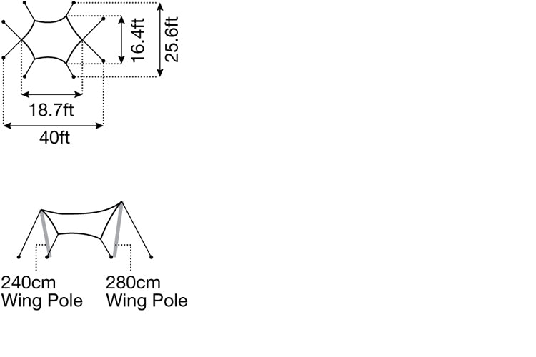 Amenity Tarp Hexa L Set specification image