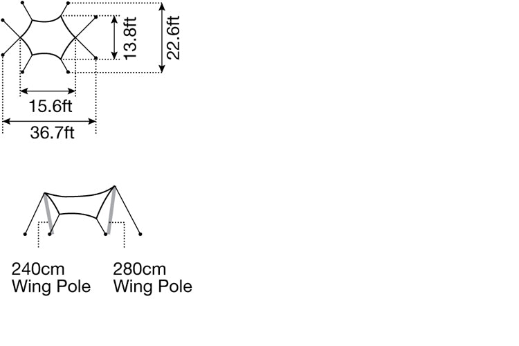 Hexa Tarp Pro Set M specification image