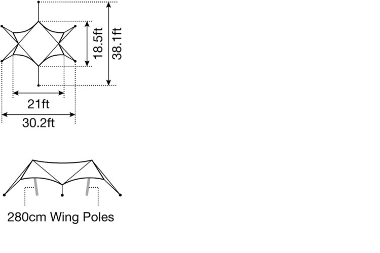 HD Tarp Hexa Evo Pro. Ivory specification image