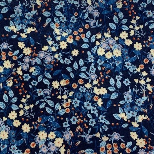 Poplin Print Design - 8061 Floral 100% Cotton Fabric 56"/140cm