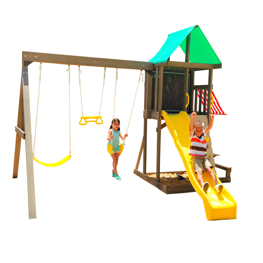 newport wooden swing set