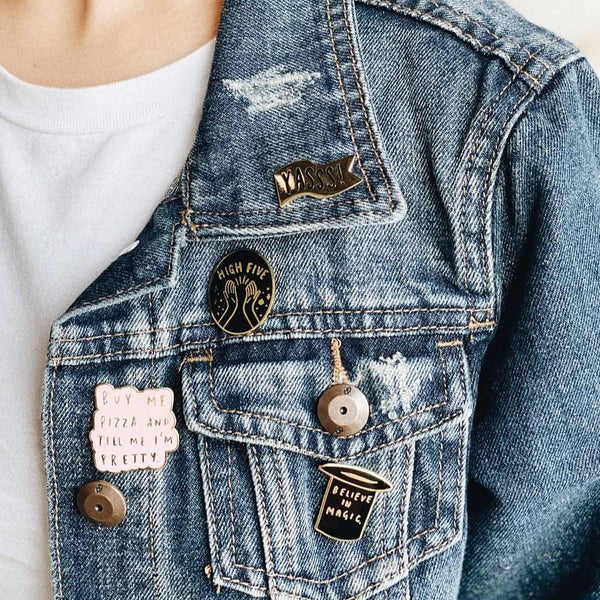 How To Wear Enamel Pins On A Denim Jacket — Old English Company