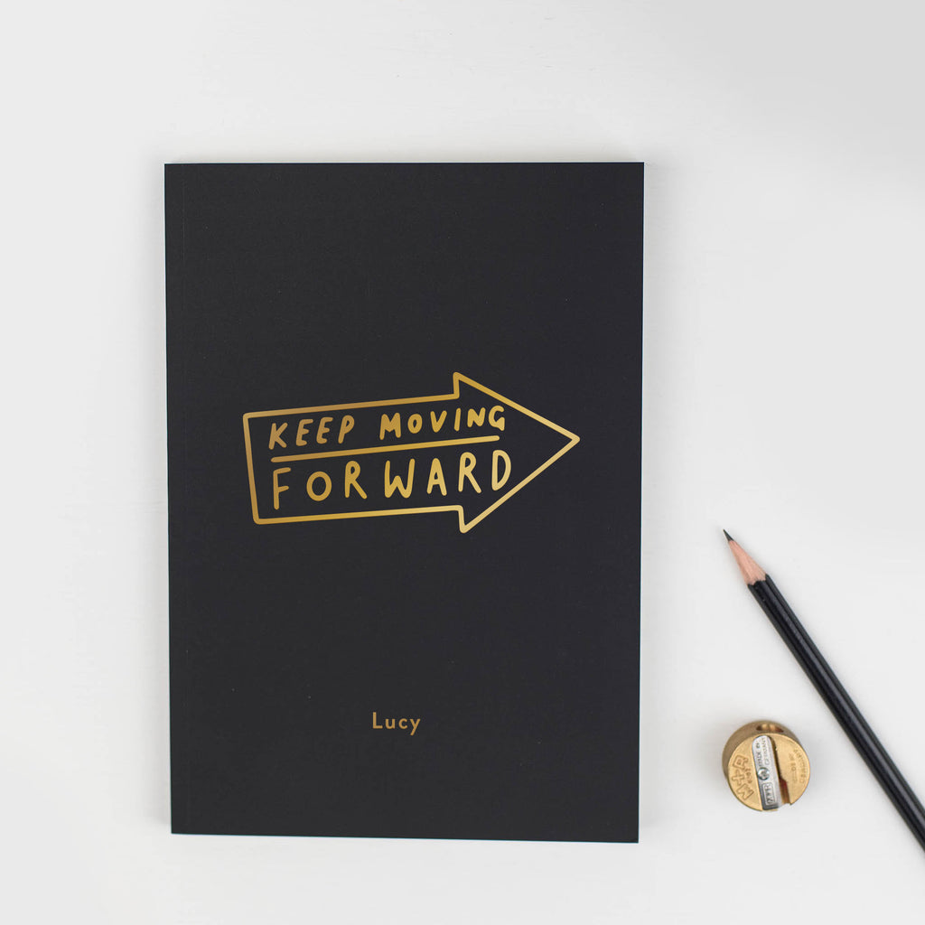 Keep Moving Forward Personalised Notebook