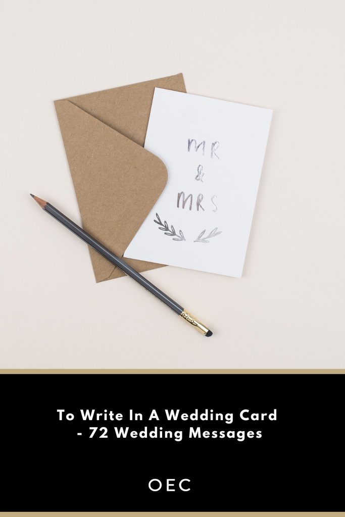 To Write In A Wedding Card - 72 Wedding Messages