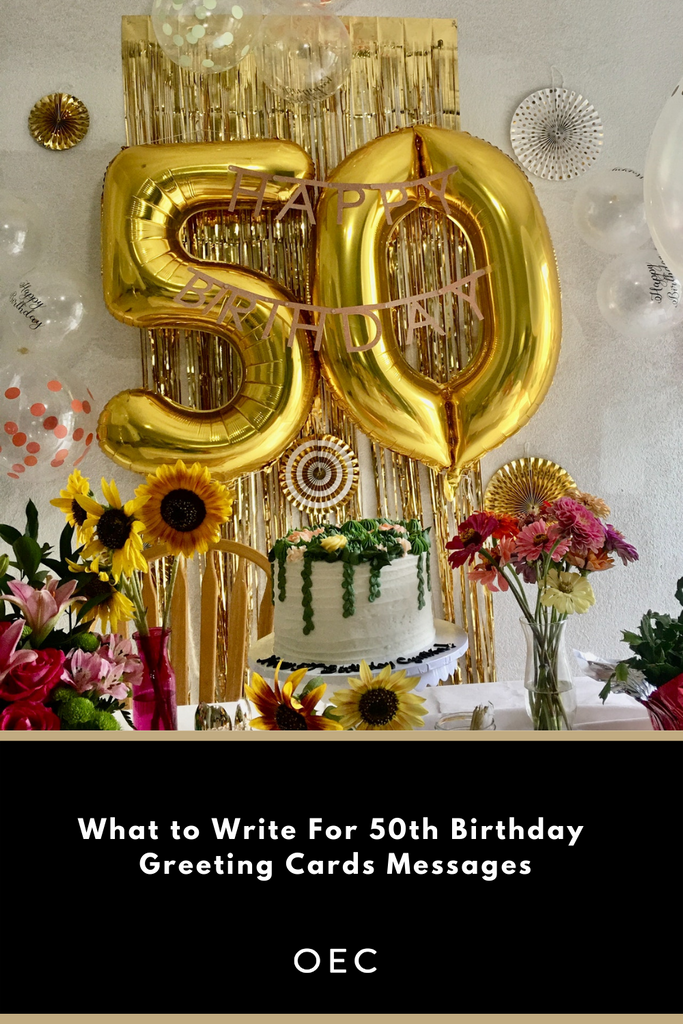 What to Write For 50th Birthday Greeting Cards Messages - Pinterest