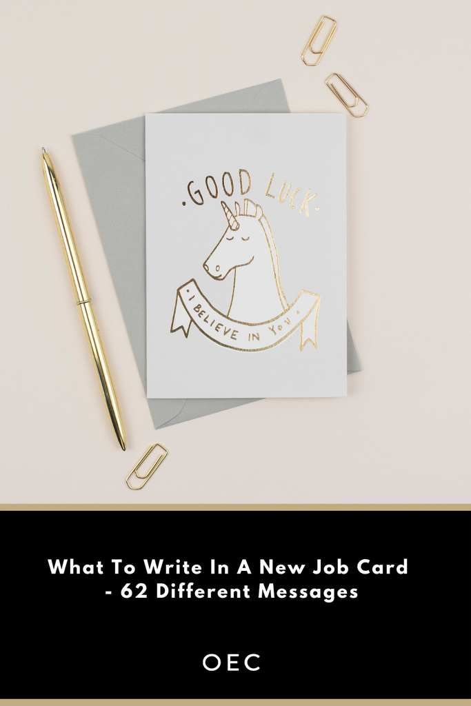 What To Write In A New Job Card - 62 Different Messages