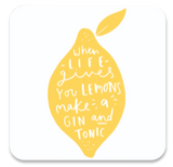 Lemons Gin Quote Coaster - Old English Company