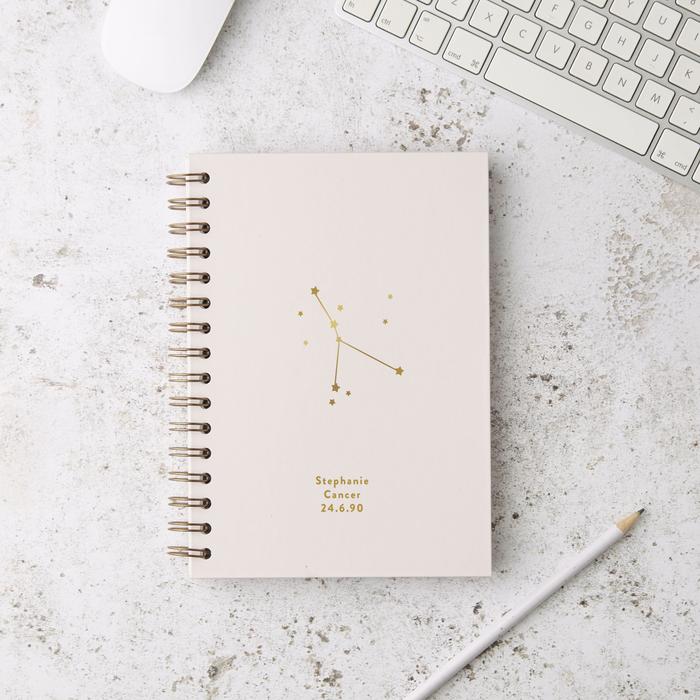 Hardback Constellation Zodiac Personalised Notebook