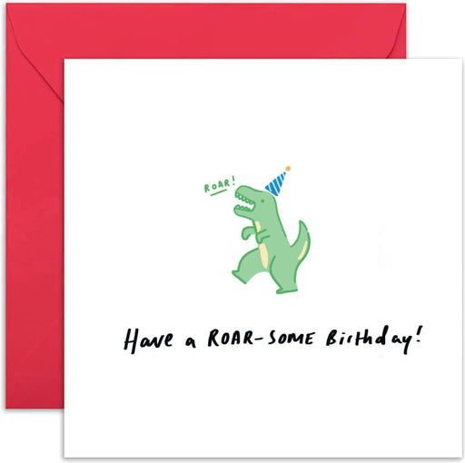 Cute Dinosaur Roarsome 7th Birthday Card