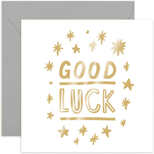 Old English Co. Good Luck Symbols Card - Fun Cute Superstitious Greetings  for Men and Women | Talisman Design for Him and Her | Blank Inside 