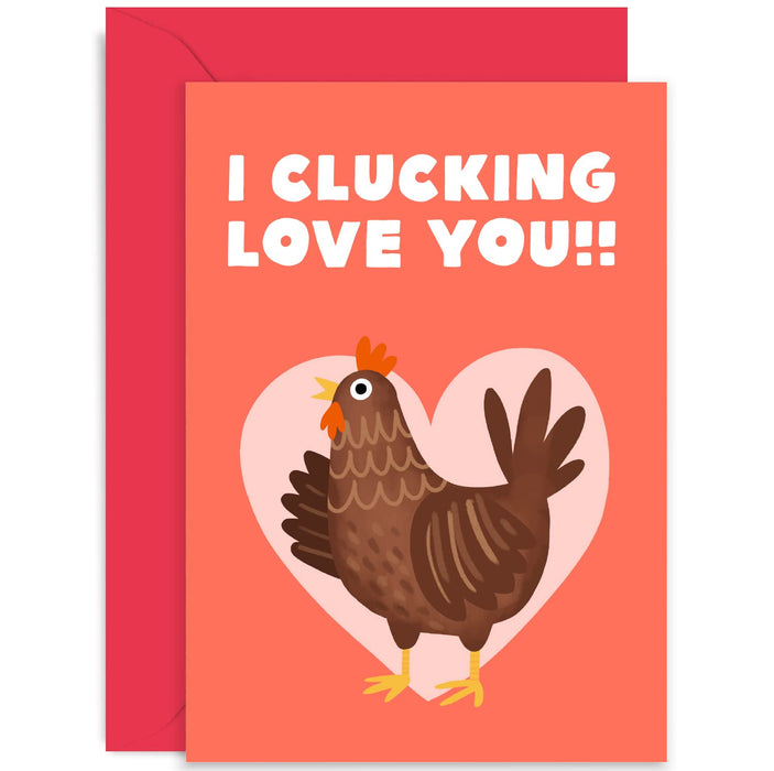 Old English Co. Clucking Love You Funny Anniversary Card - Cute Humour ...