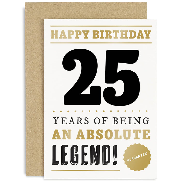 Old English Co. Funny 25th Birthday Card for Men Women - 25 Years Abso —  Old English Company