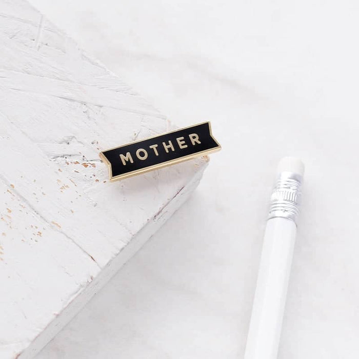 Mother Enamel Pin Mother Pin — Old English Company Hand Lettered