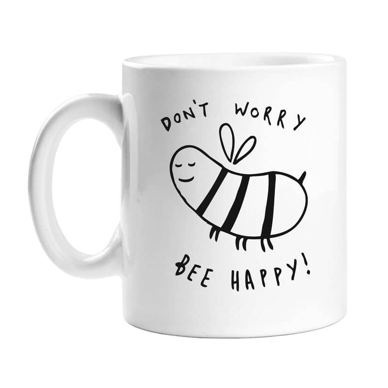 Don't Worry Bee Happy Mug — Old English Company