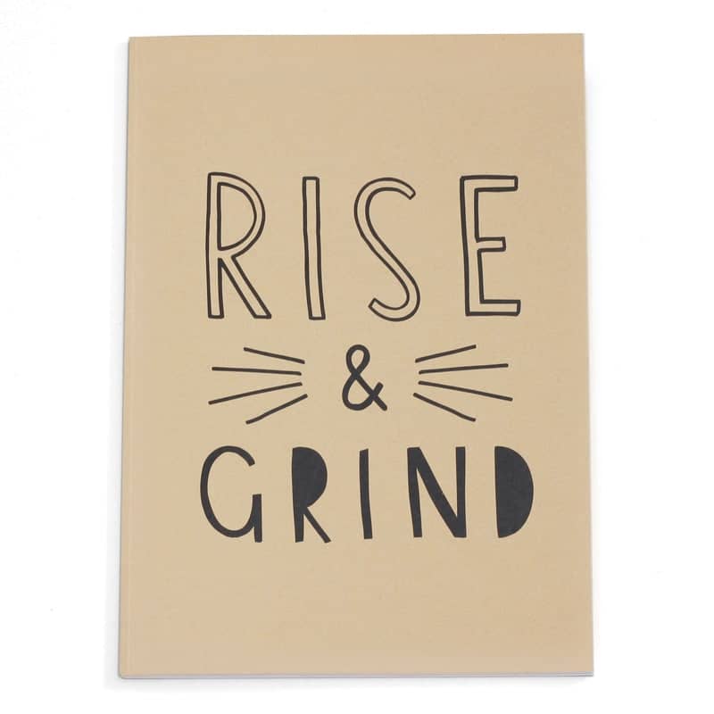 Rise And Grind Notebook Old English Company