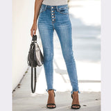 High Waist Jeans Stretch Ripped Jeans