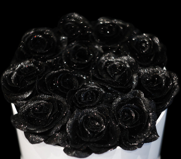 Belle Fleuriste - Bubblegum Glitter Roses Black Box – BelleFleuristeUK