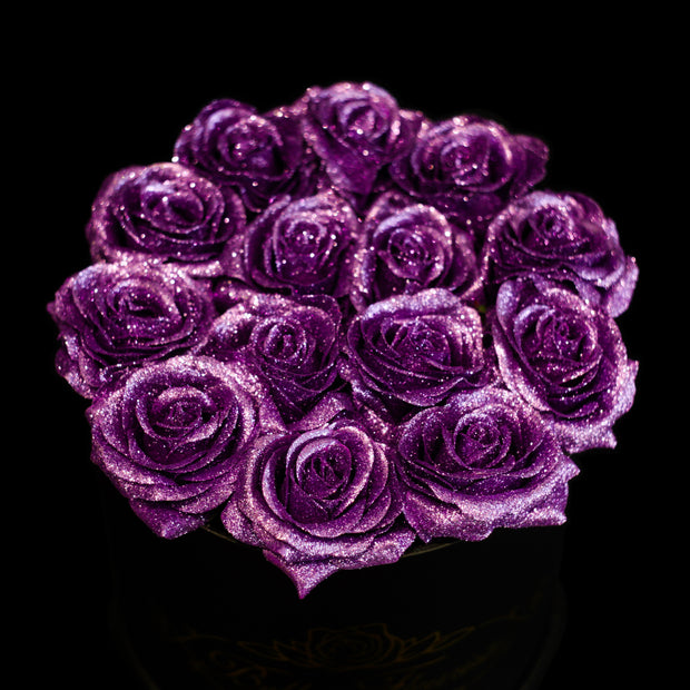 Belle Fleuriste - Red Glitter Roses Black Box – BelleFleuristeUK