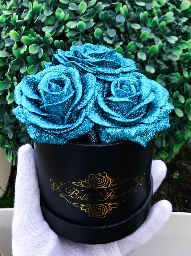 50 Black Glitter Roses 🖤 #rosebouquet #glitterroses #2dozenroses #bla, black  glitter roses